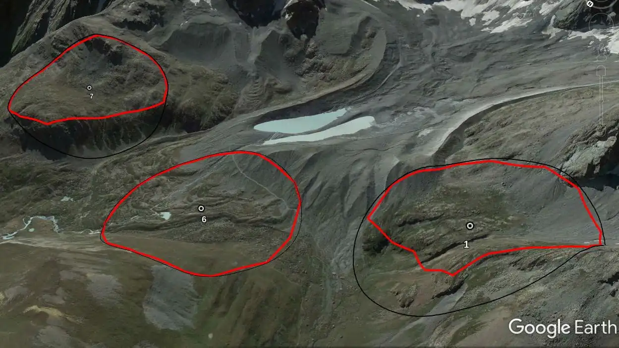 Vue du site d'étude dans le Parc national des Écrins